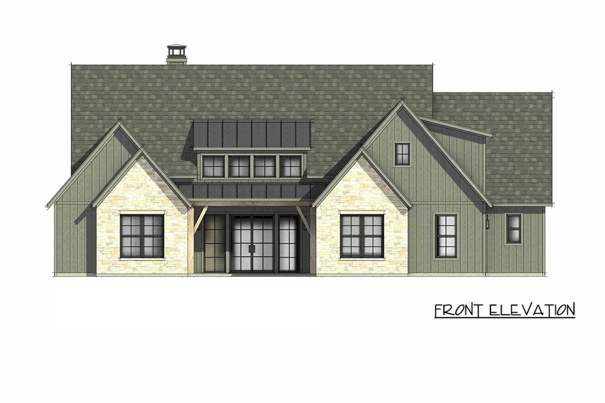 Plan 818229JSS: Modern Farmhouse House Plan with 4 Bedrooms and Bonus Room - Image #5 - Country, Craftsman, European, Farmhouse, Modern Farmhouse