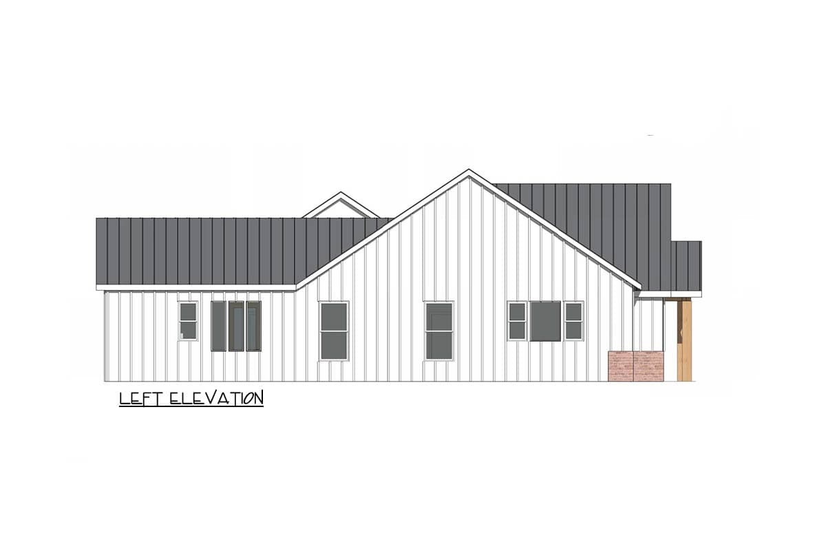 Plan 420219WNT: Modern Farmhouse House Plan with Split Bedrooms and Covered Porches - Image #3 - Farmhouse, Modern, Modern Farmhouse, New American