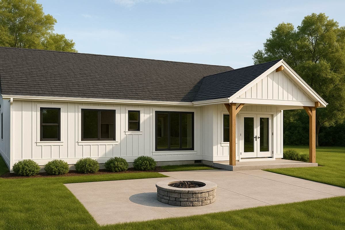 Plan 267128SPK: 1,600 Sq Ft Craftsman Rancher with Tray Ceiling Great Room and Covered Patio - Image #3 - Craftsman, Modern Farmhouse, Ranch, Traditional
