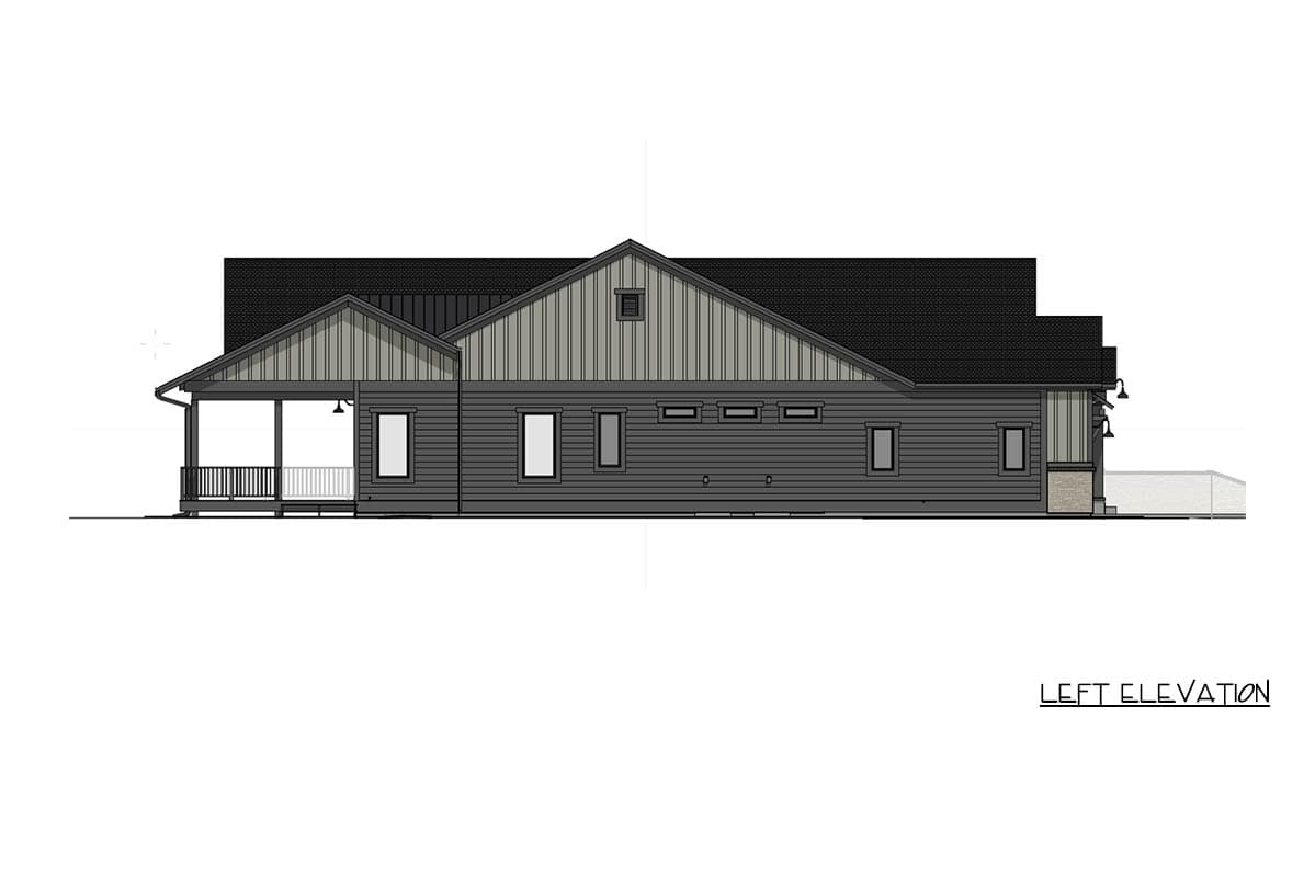 Plan 64579SC: Modern Mountain Farmhouse House Plan with 3 Bedrooms and Vaulted Ceiling - Image #5 - Craftsman, Modern, Modern Farmhouse, Mountain