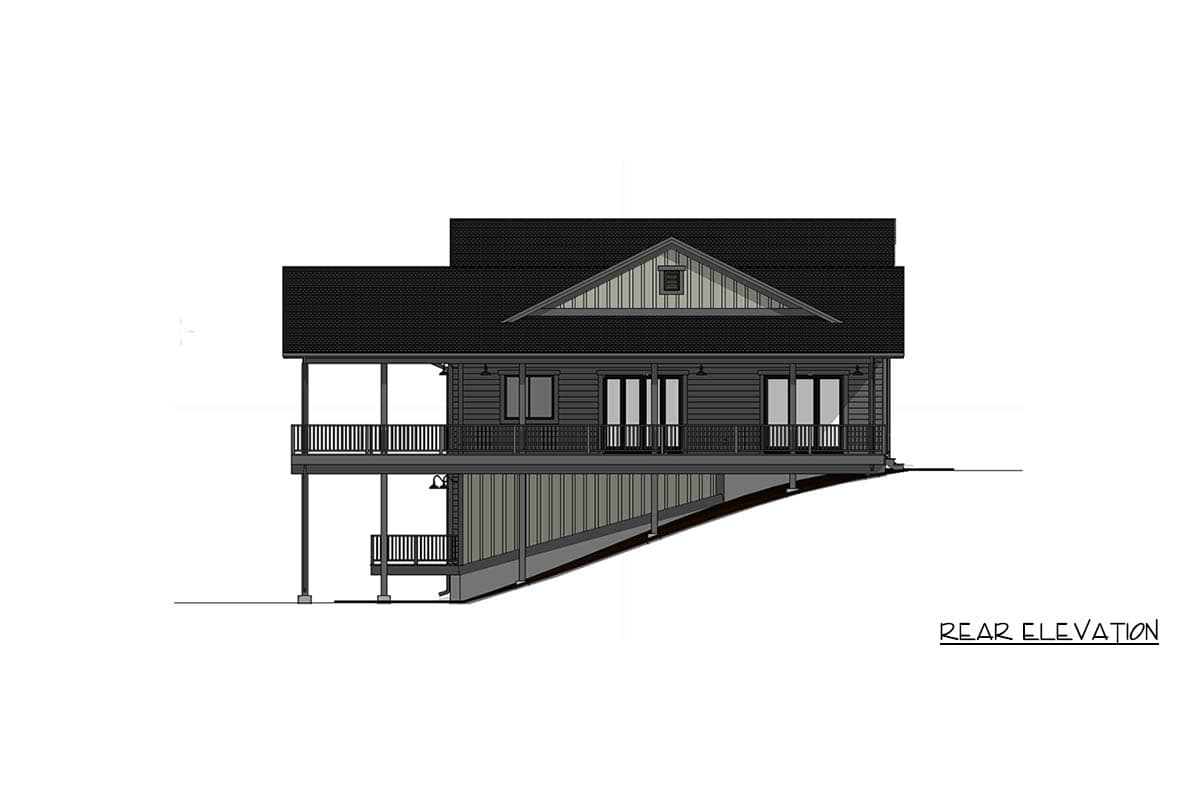 Plan 64579SC: Modern Mountain Farmhouse House Plan with 3 Bedrooms and Vaulted Ceiling - Image #6 - Craftsman, Modern, Modern Farmhouse, Mountain