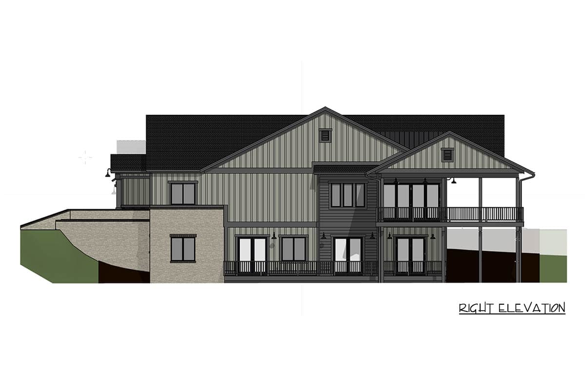 Plan 64579SC: Modern Mountain Farmhouse House Plan with 3 Bedrooms and Vaulted Ceiling - Image #7 - Craftsman, Modern, Modern Farmhouse, Mountain