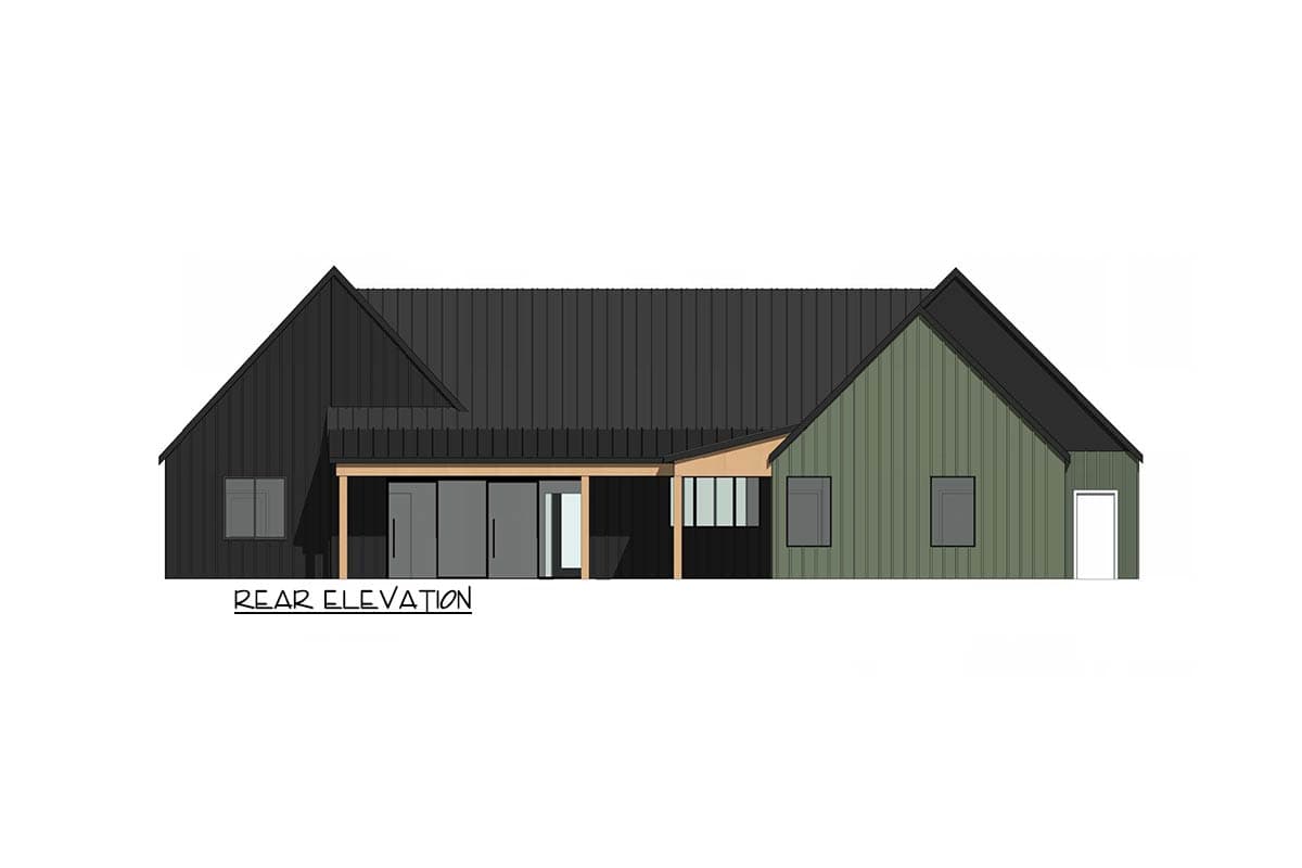 Plan 420221WNT: Transitional New American House Plan with Three Bedrooms and Three Car Garage - Image #5 - Country, New American, Transitional