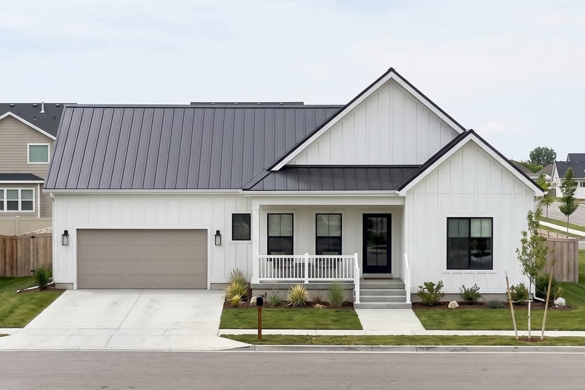 Plan image - 623694DJ:Country House Plan with Three Bedrooms and Attached Garage