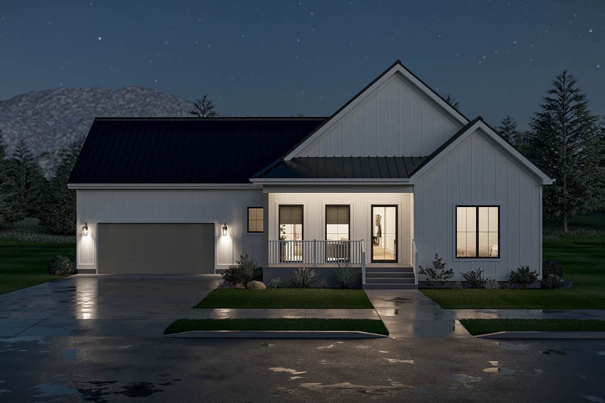 Plan 623694DJ: Country House Plan with Three Bedrooms and Attached Garage - Image #7 - Country