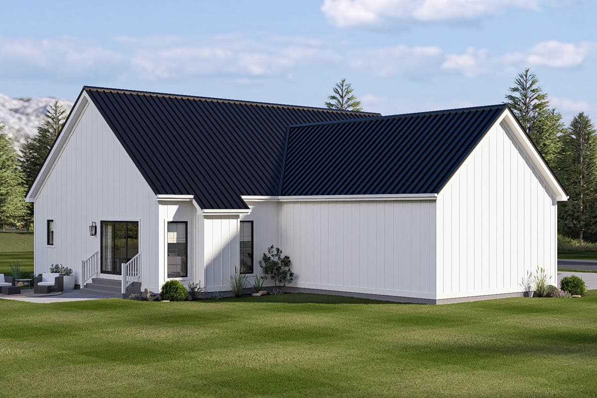 Plan 623694DJ: Country House Plan with Three Bedrooms and Attached Garage - Image #4 - Country