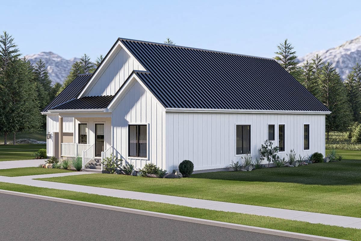 Plan 623694DJ: Country House Plan with Three Bedrooms and Attached Garage - Image #5 - Country