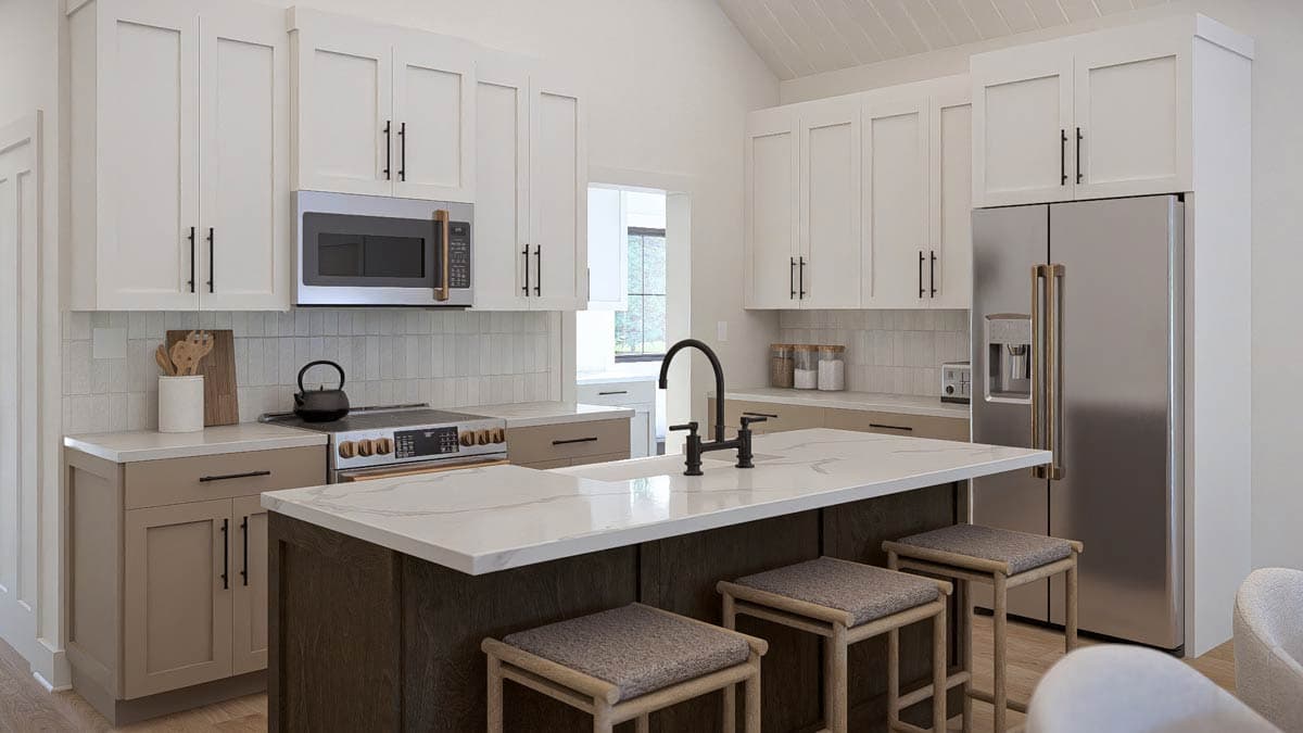 Plan 623694DJ: Country House Plan with Three Bedrooms and Attached Garage - Image #11 - Country