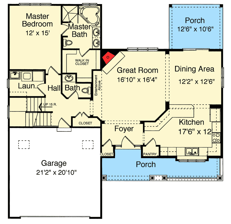 Plan 3961ST: Spectacular Four Bedroom Home Plan - Floor Plan - Main Level - Cape Cod, Traditional