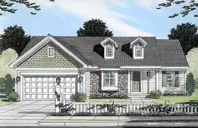 Covered Porch Says ''Welcome"