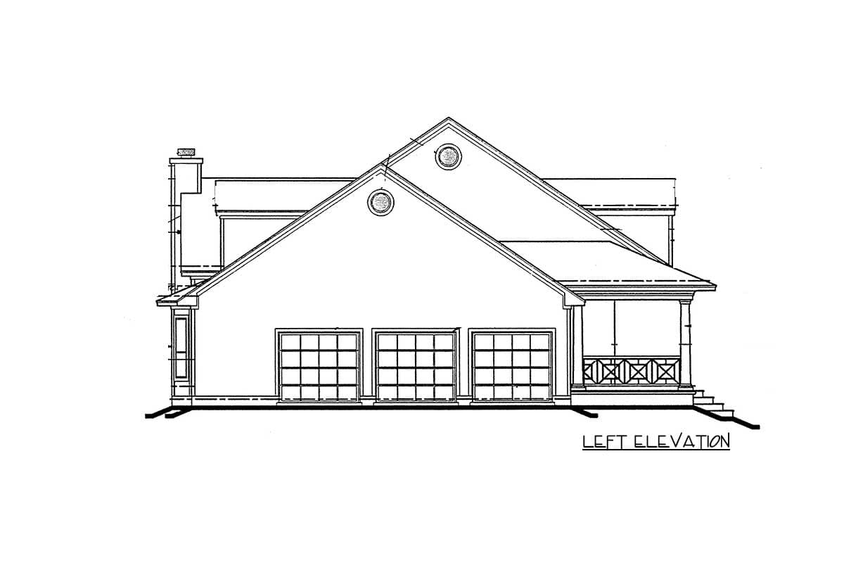 Plan 4031DB: 4-Bed Country Farmhouse Plan with Two-Story Great Room - 3072 Sq Ft - Image #8 - Country, Farmhouse, Hill Country, Southern
