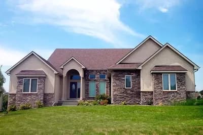 One-story House Plan with Options for a Sloping Lot