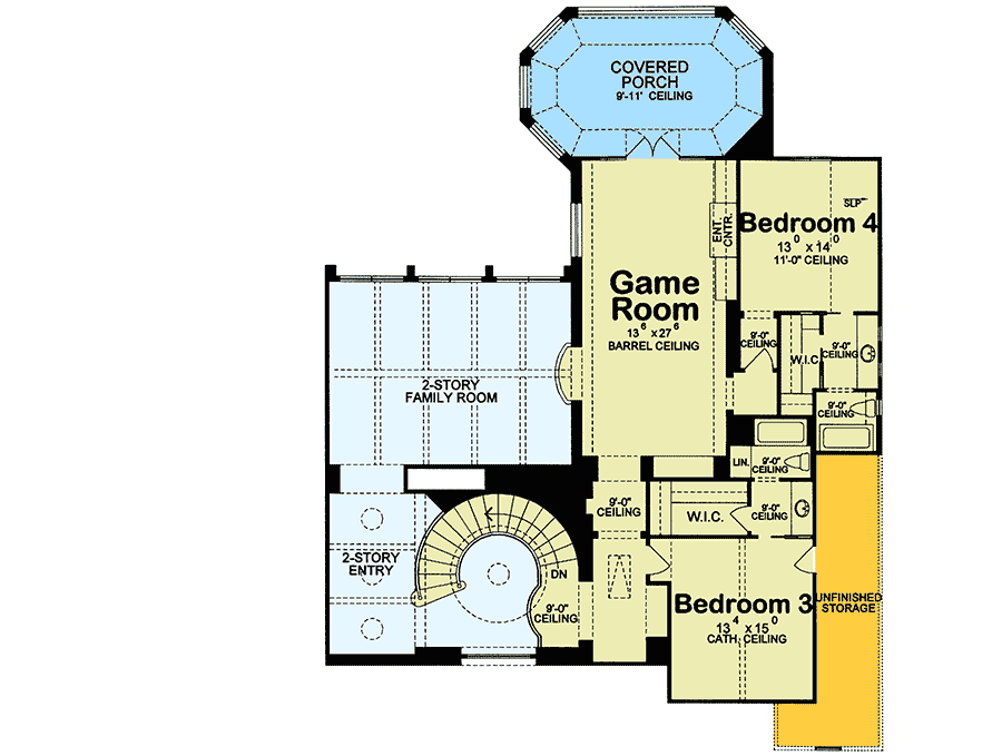 Plan 40444DB: Exceptional French Country Manor - Floor Plan - 2nd Floor - European, French Country