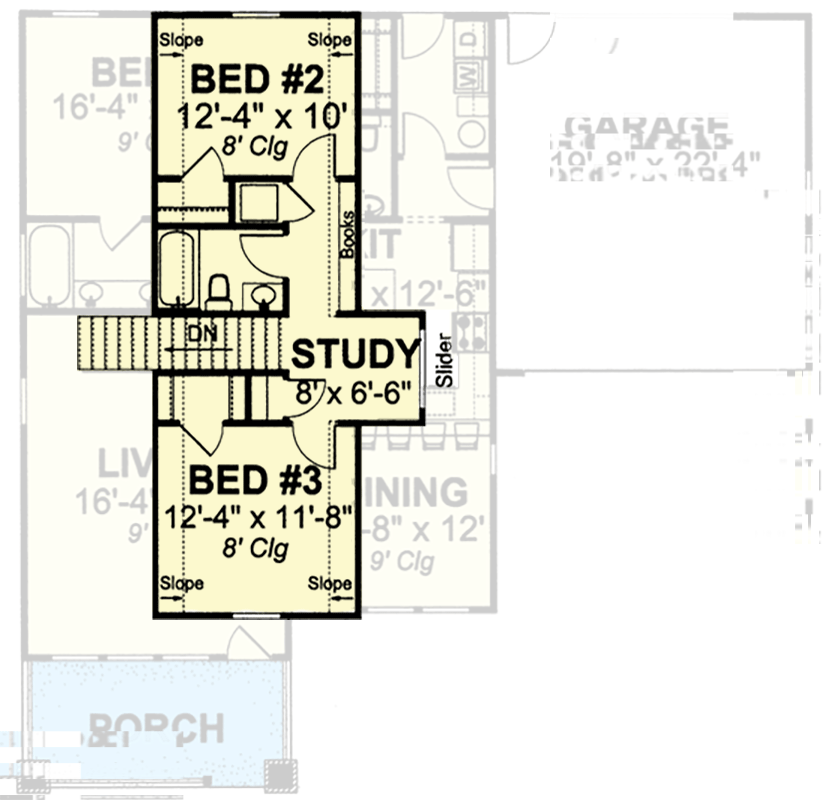 Plan 40515WM: Flexible Two-Story Cottage - 1714 Sq Ft - Floor Plan - 2nd Floor - Cottage, Country