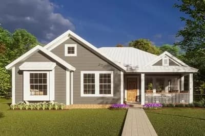 Charming 4-Bed Cottage House Plan with Options - 1481 Sq Ft