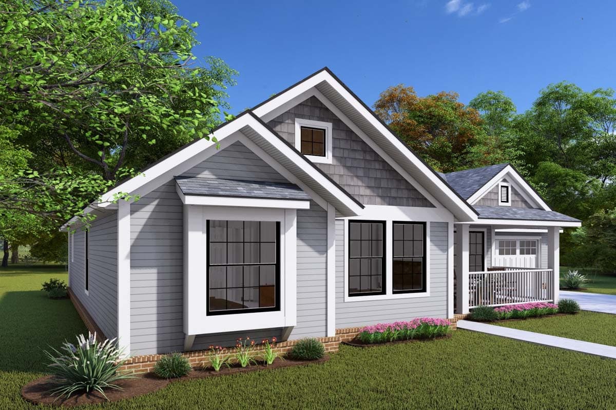 Plan 40517WM: Charming 4-Bed Southern Cottage with Attached Garage - 1481 Sq Ft - Image #6 - Southern