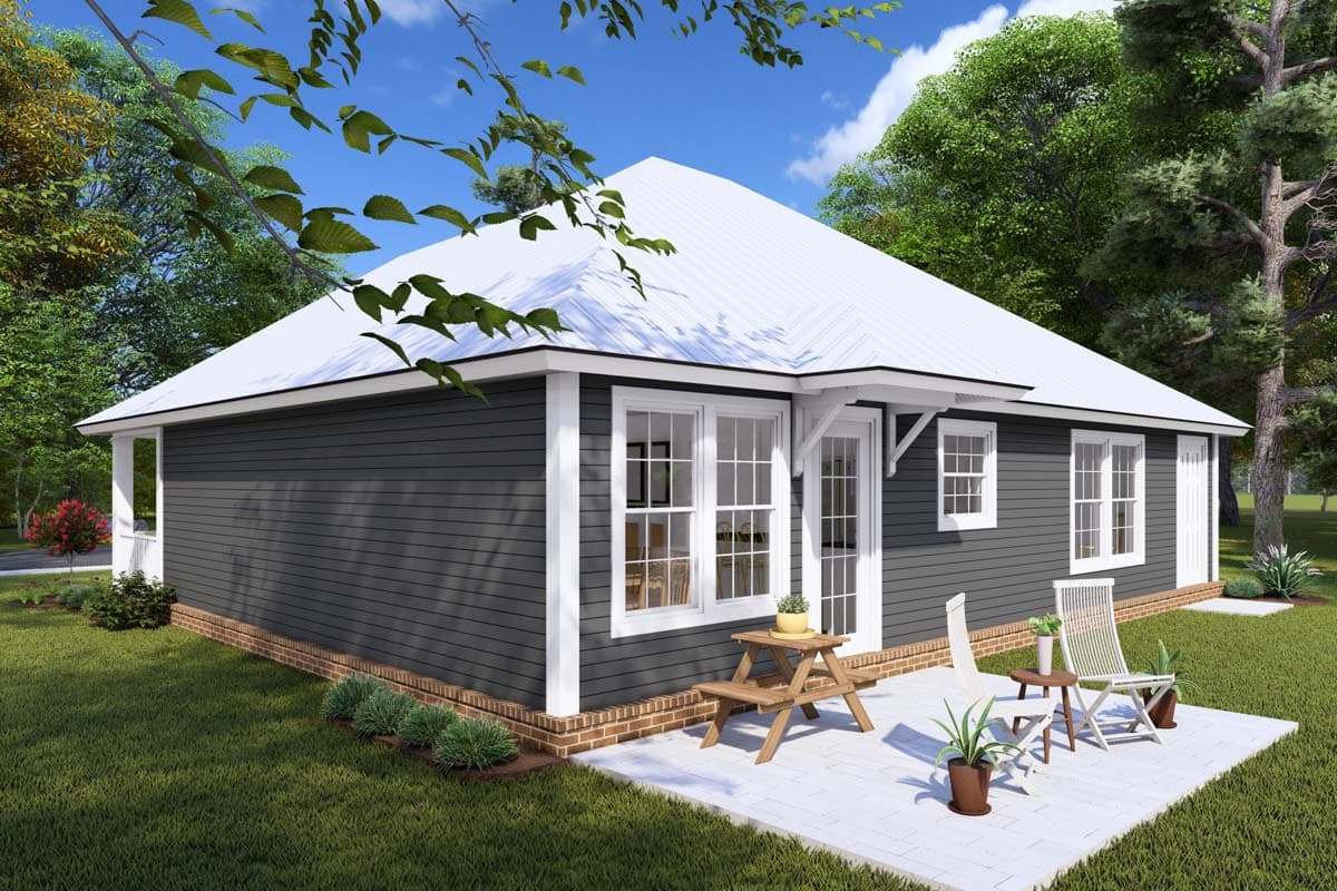 Plan 40518WM: Charming Southern Cottage with Options - 1286 Sq Ft - Image #4 - Cottage, Country, Farmhouse, Southern, Traditional