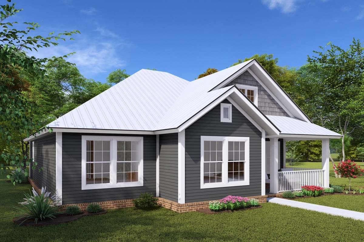 Plan 40518WM: Charming Southern Cottage with Options - 1286 Sq Ft - Image #6 - Cottage, Country, Farmhouse, Southern, Traditional