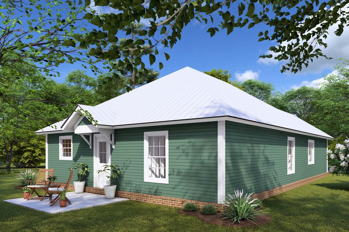 Plan 40520WM: Cute 3-Bed Southern Cottage Home Plan with Options - 1376 Sq Ft - Image #7 - Cottage, Country, Southern