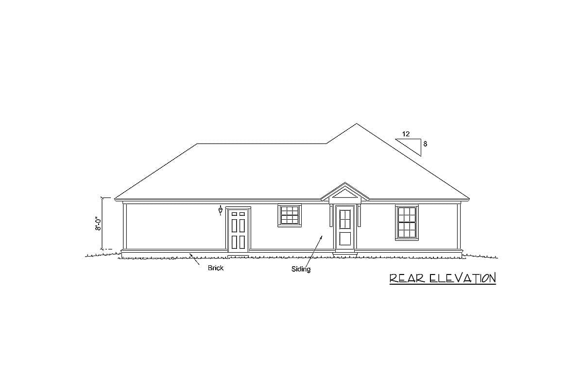 Plan 40521WM: Cute 3-Bed Southern Cottage with Options - Image #13 - Cottage, Southern