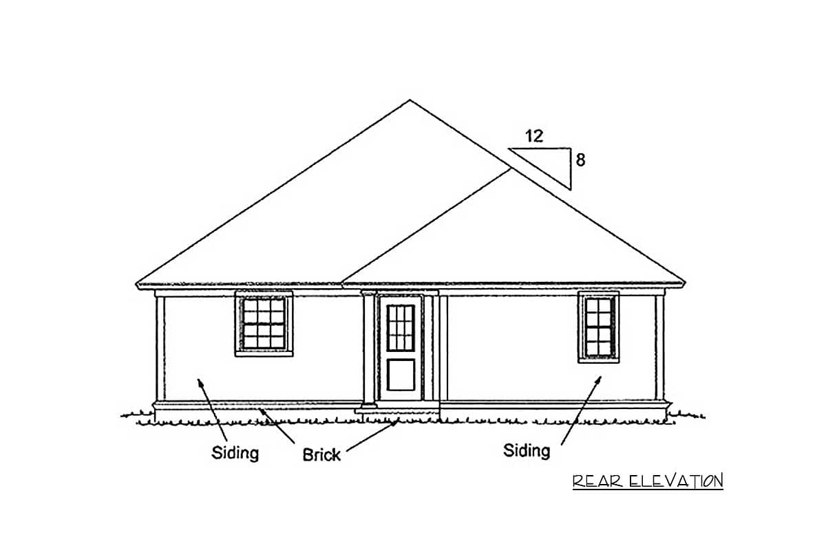 Plan 40522WM: Cute Southern Cottage with Options - Image #13 - Cottage, Southern