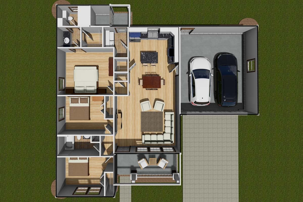 Plan 40523WM: Cute 3-Bed Southern Cottage House Plan with Options - Image #12 - Cottage, Southern
