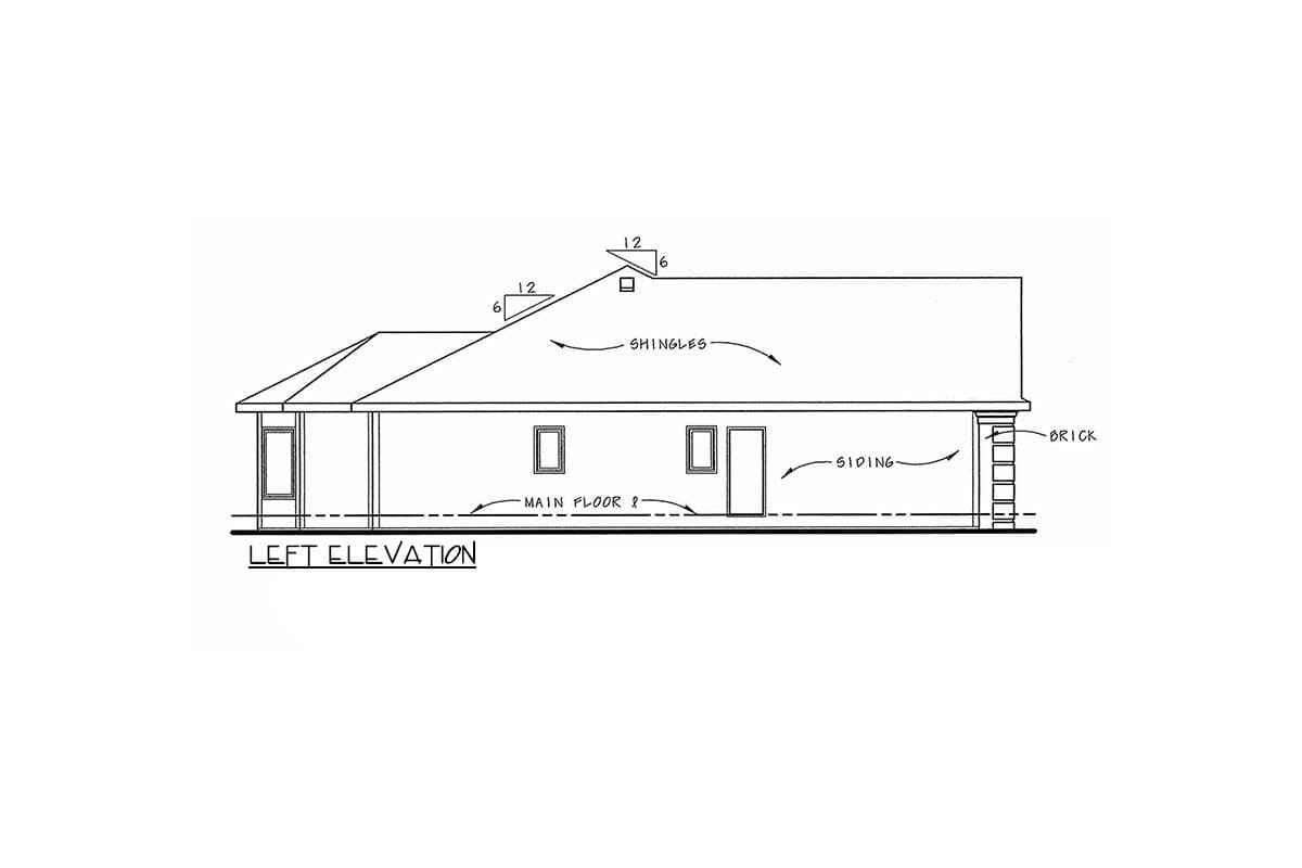 Plan 40538DB: Traditional Ranch House Plan with 1692 Square Feet and Flex Room - Image #5 - Ranch, Southern, Traditional