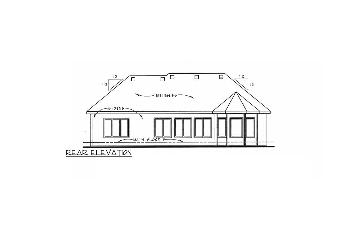 Plan 40538DB: Traditional Ranch House Plan with 1692 Square Feet and Flex Room - Image #6 - Ranch, Southern, Traditional
