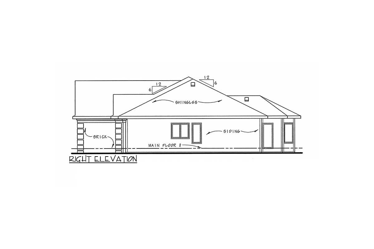 Plan 40538DB: Traditional Ranch House Plan with 1692 Square Feet and Flex Room - Image #7 - Ranch, Southern, Traditional