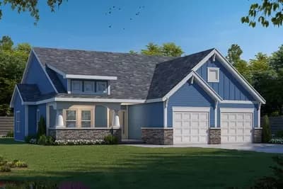 Craftsman House Plan with 2-Car Garage - 1905 Sq Ft