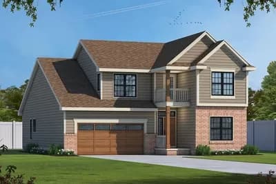 Traditional House Plan with 2-Car Garage - 2390 Sq Ft