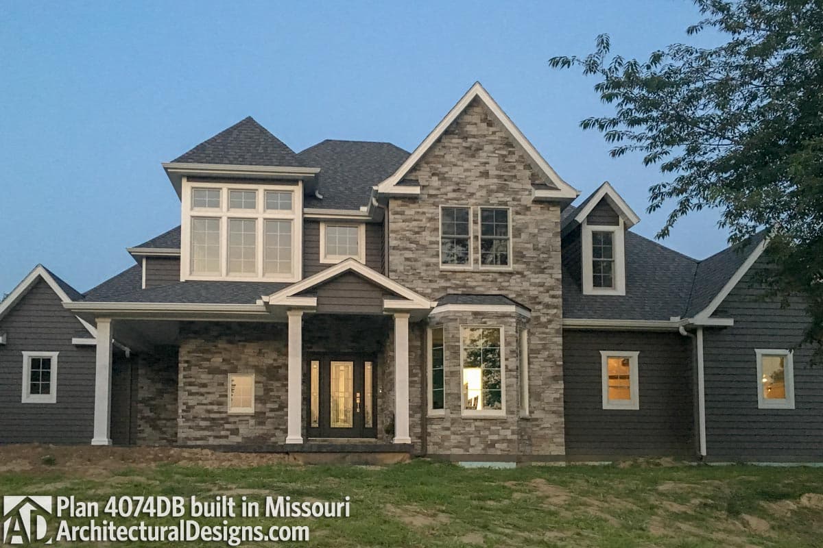 build gallery item - House Plan 4074DB comes to life in North Carolina