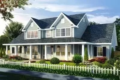 Flexible Farmhouse Plan with Optional Game Room Above the Garage