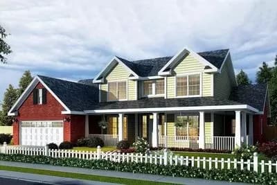 Farmhouse House Plan with Optional Game Room - 1881 Sq Ft