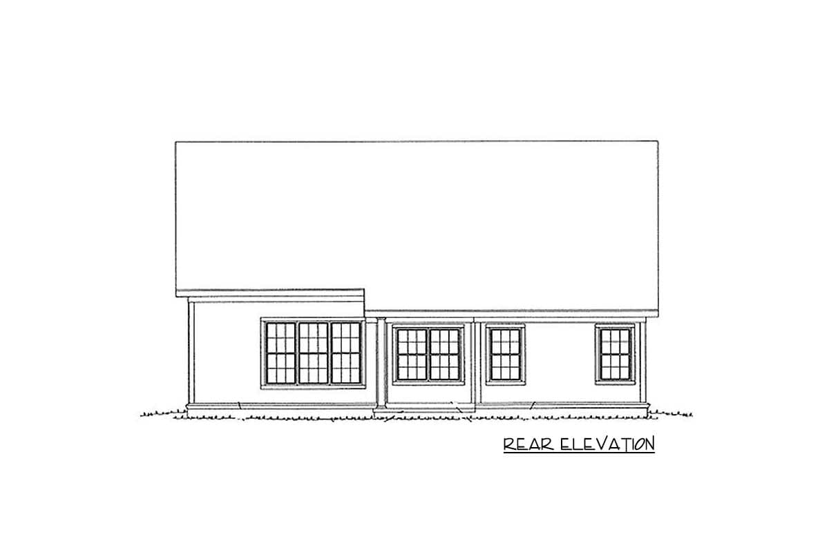 Plan 40867WM: Small House Plan with Optional Game Room - Image #4 - Country