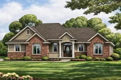 Charming Southern Traditional House Plan with 3 Bedrooms and Flex Space