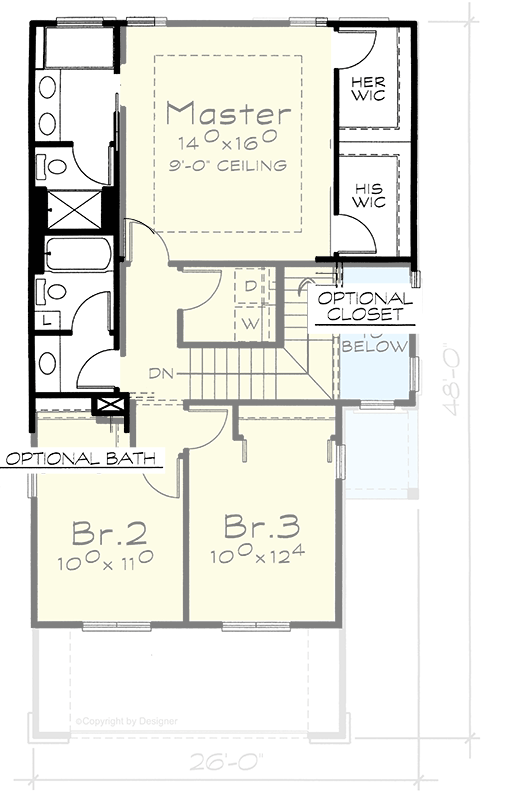 Plan 40880DB: Charming Country Style House Plan with 3 Bedrooms and 2.5 Baths - Floor Plan - Optional Second Level - Country, Traditional