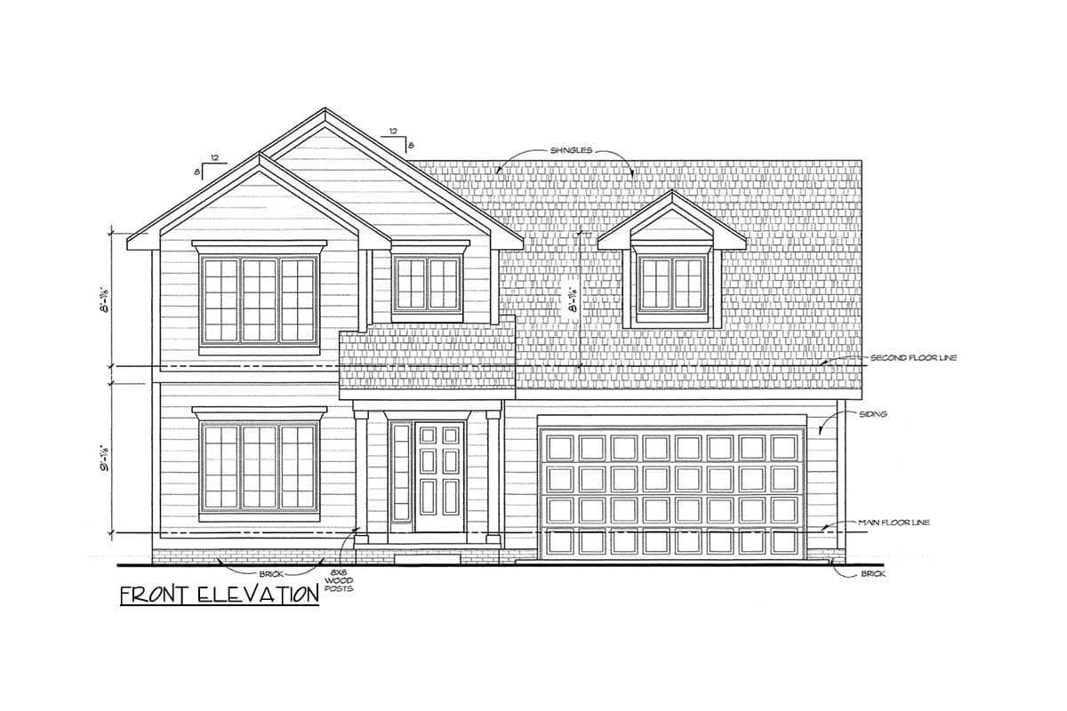 Plan 40882DB: Traditional House Plan with 3 Bedrooms and 2-Car Garage - Image #2 - Traditional
