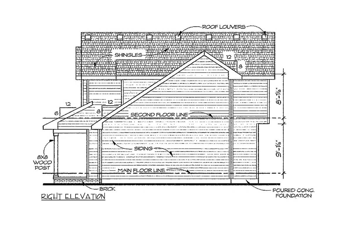 Plan 40882DB: Traditional House Plan with 3 Bedrooms and 2-Car Garage - Image #4 - Traditional