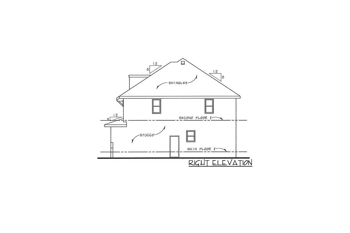 Plan 40897DB: 4-Bed Home Plan Designed for Convenience - Image #4 - European, French Country