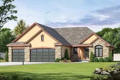 Split Bedroom House Plan with Options - 2083 Sq Ft