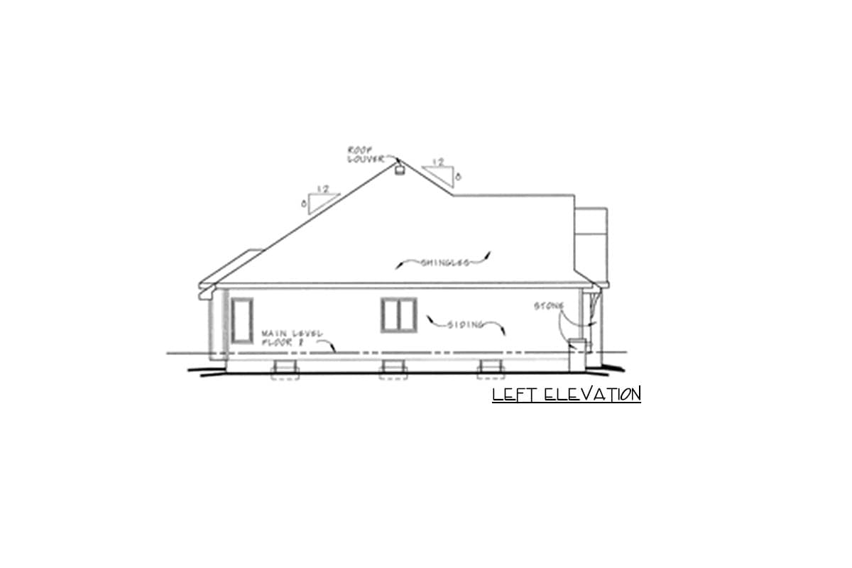 Plan 40914DB: 3-Bd House Plan with Cathedral Ceiling in Family Room - Image #12 - Traditional