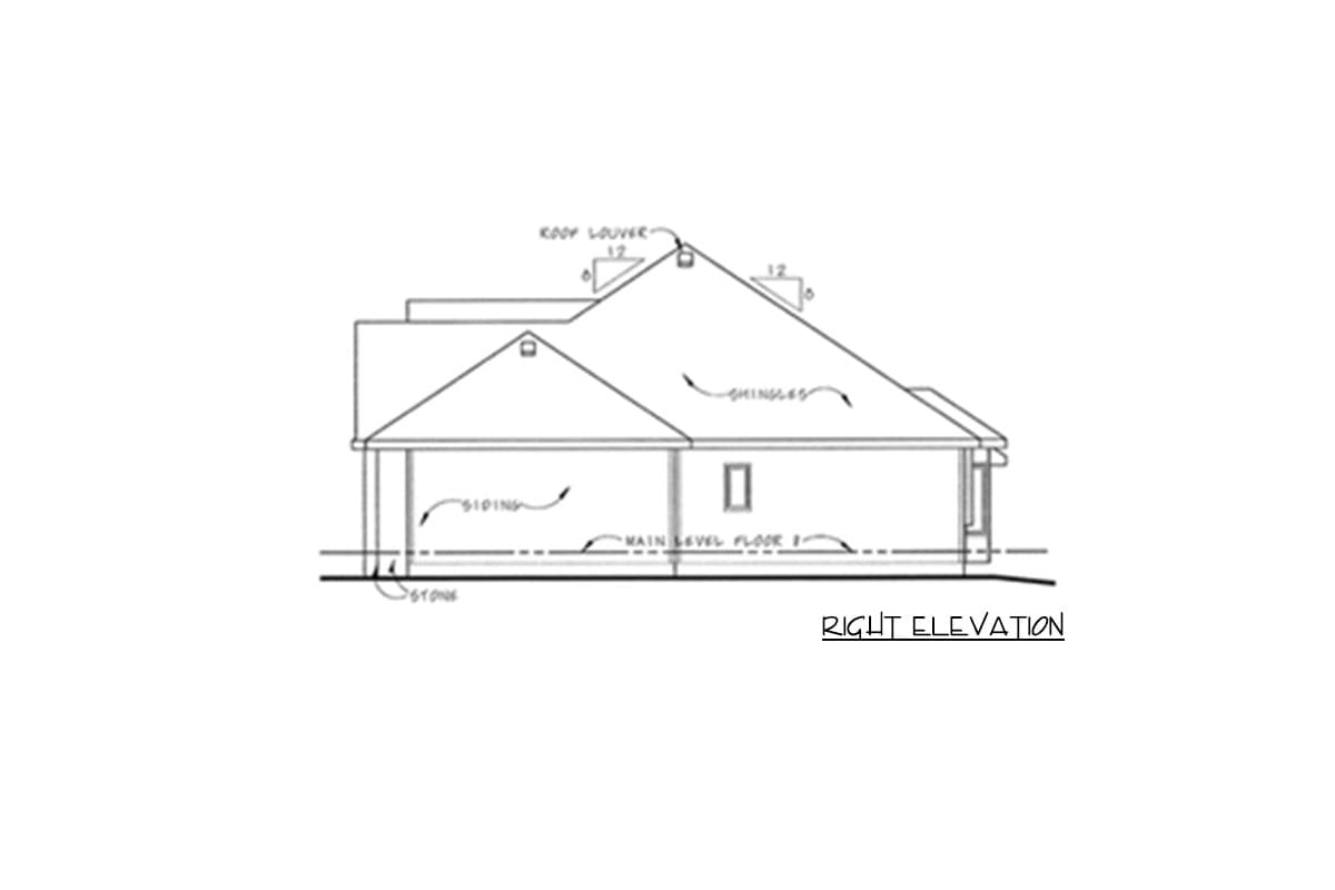 Plan 40914DB: 3-Bd House Plan with Cathedral Ceiling in Family Room - Image #14 - Traditional