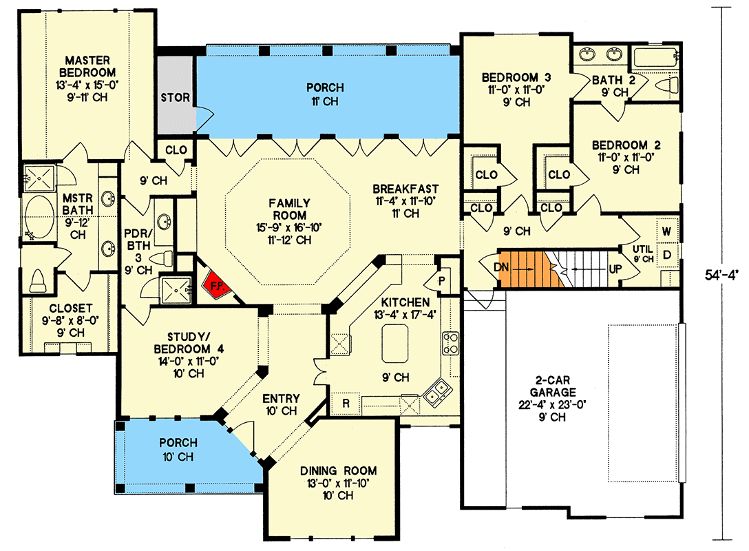 Plan 4093DB: Serene Split-Bedroom Design - Floor Plan - Main Level - Traditional