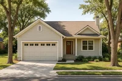 Traditional Ranch House Plan with 3 Clustered Bedrooms