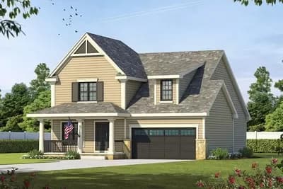 3 or 4 Bed Traditional Home Plan with Flex Room - 1905 Sq Ft