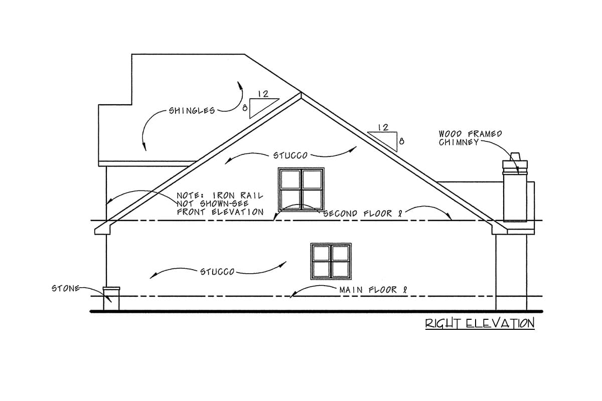 Plan 41031DB: 3-Bed House Plan with Swooping Roofline - Image #7 - European, French Country