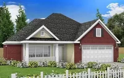 Small and Livable 3-Bed Hip-Roofed House Plan - 1544 Sq Ft