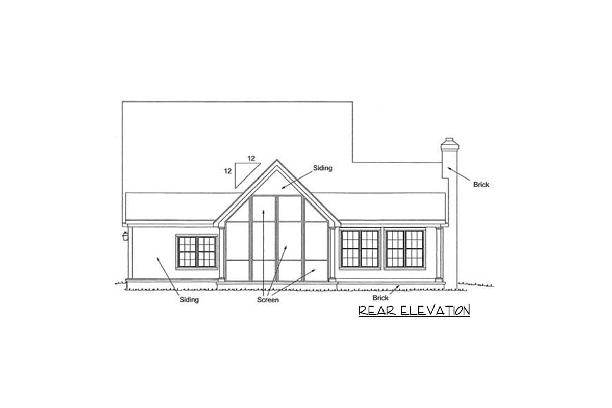 Plan 4130WM: Farmhouse Plan with Huge Great Room - Image #6 - Country, Farmhouse, Traditional
