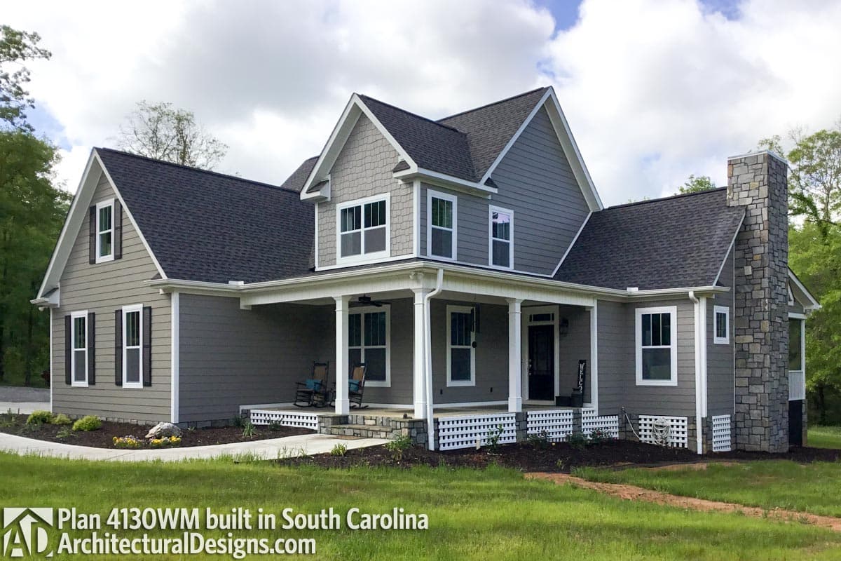 build gallery item - House Plan 4130WM comes to life in South Carolina